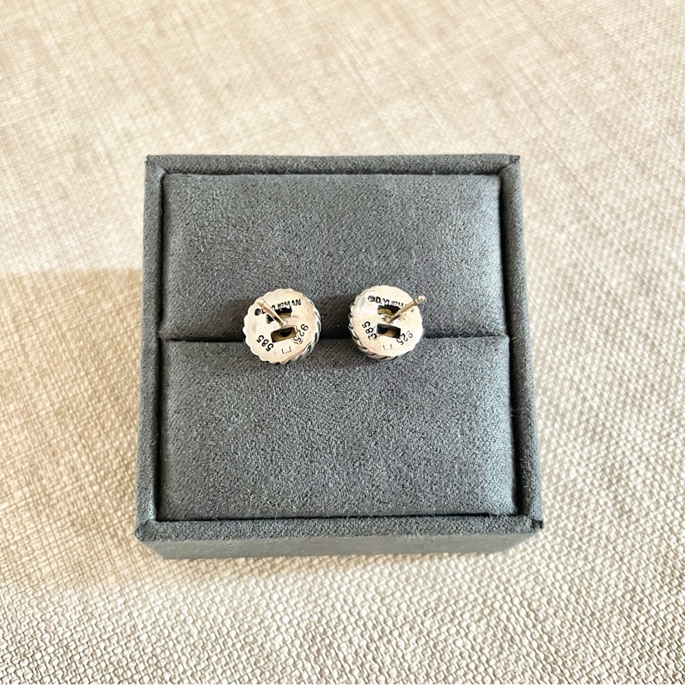 David Yurman Amethyst Cookie Stud Earrings - Picture 7 of 10
